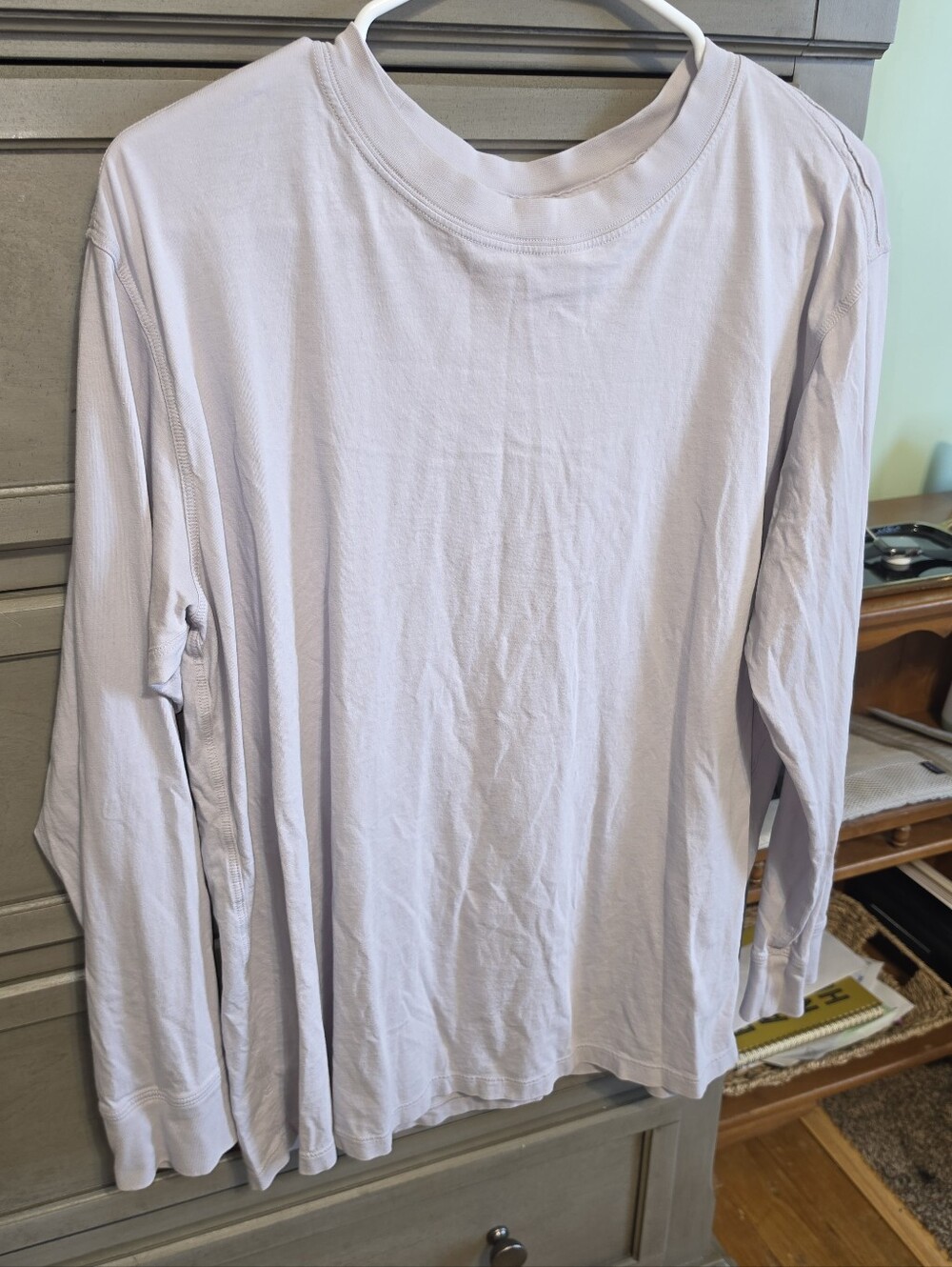 lululemon athletica Long-Sleeve Crew Tee in Pale Lavender